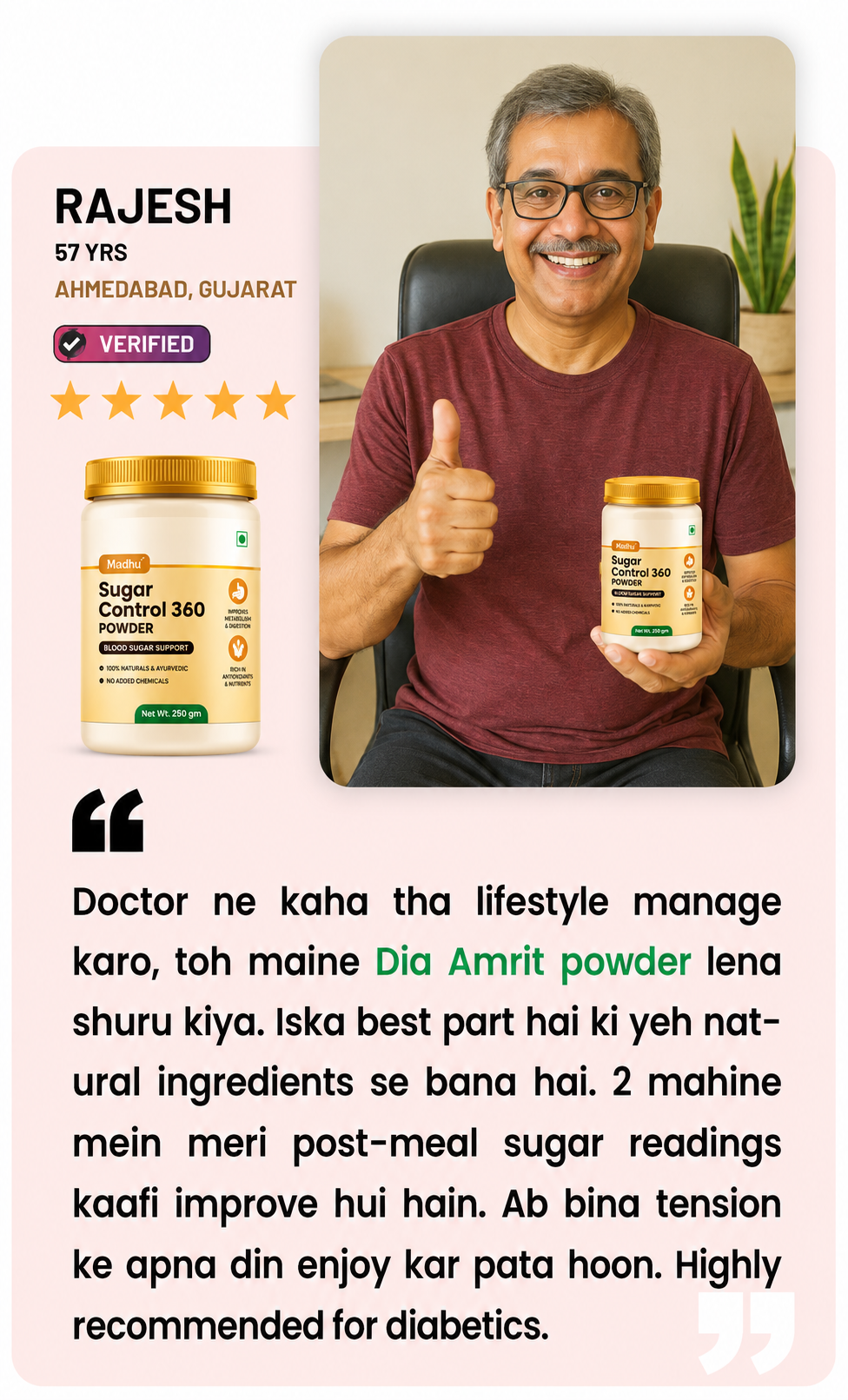 Rajesh testimonial